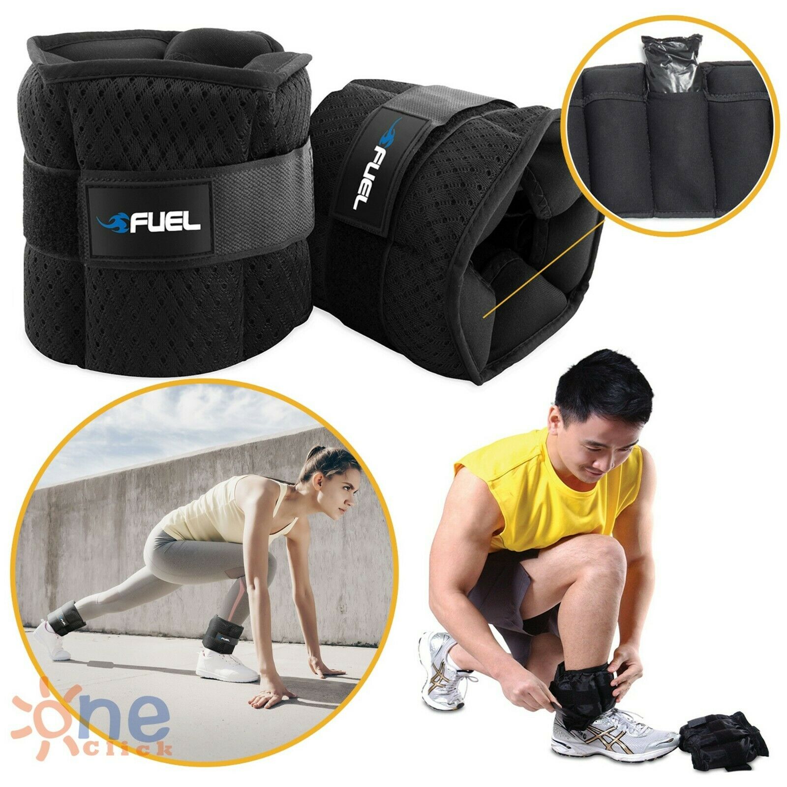 5 Lbs Adjustable Ankle Weights Running Pair Of Leg Wrist Arm Home Gym Exercise