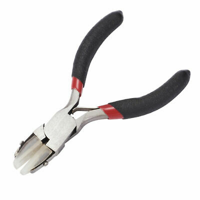 3.5" Professional Short Chain Nose Pliers Polishing Nylon Jaw Black Hand Tool