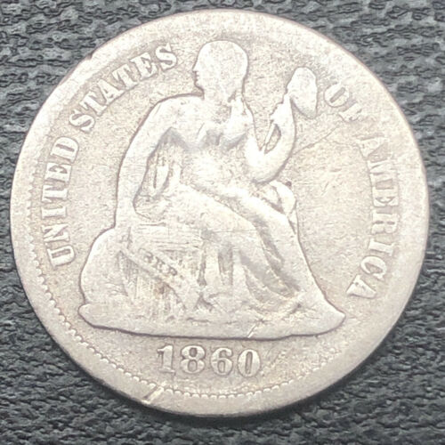 1860 Seated Liberty Dime 10c Better Grade #33192