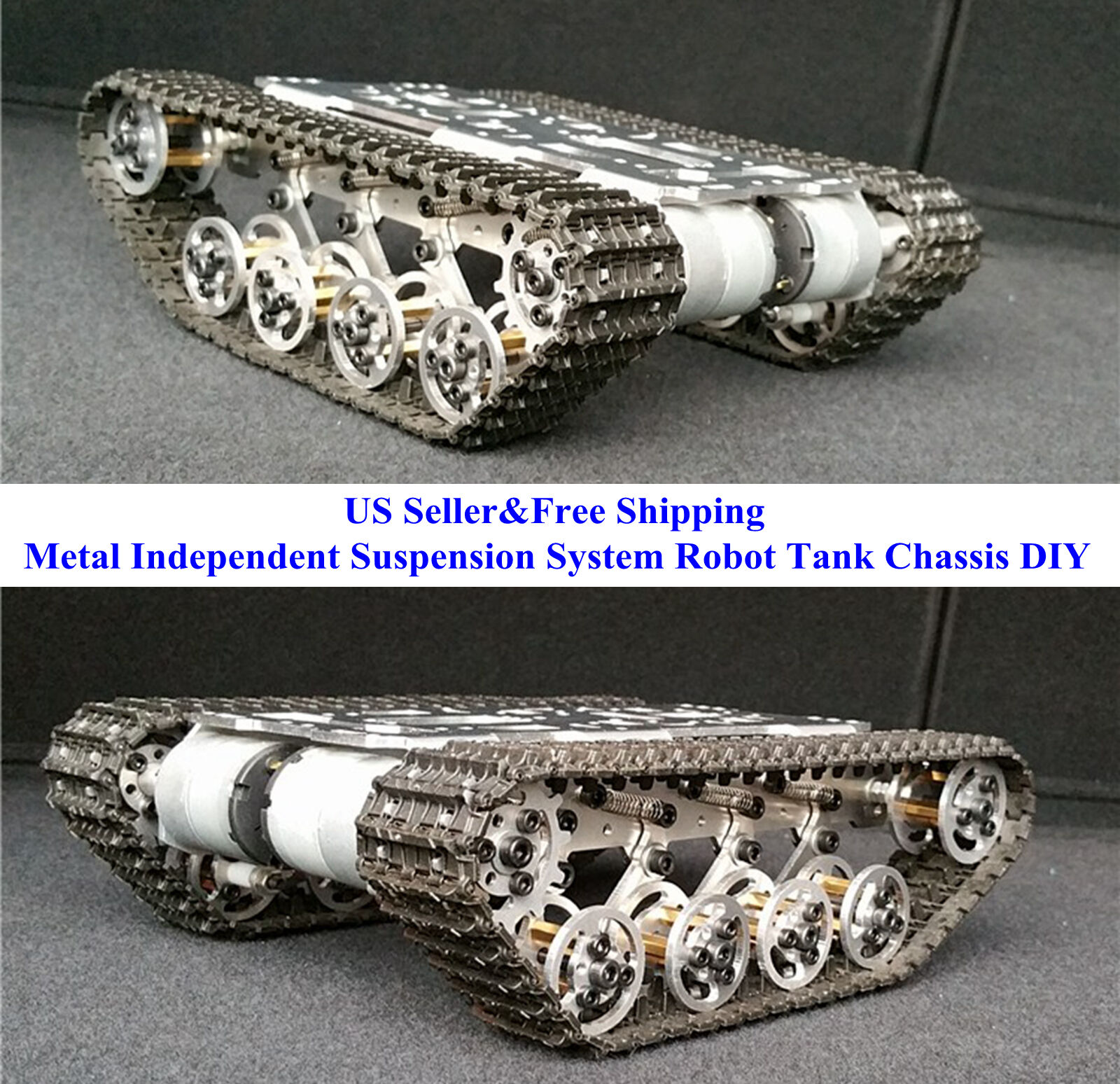 Us Metal Independent Suspension System Robot Tank Chassis Diy Arduino Experiment