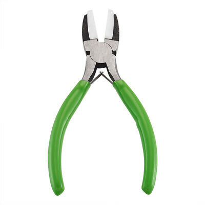 5.3" Strong Carbon Steel Flat Nose Pliers W/ White Nylon Jaw Limegreen Hand Tool