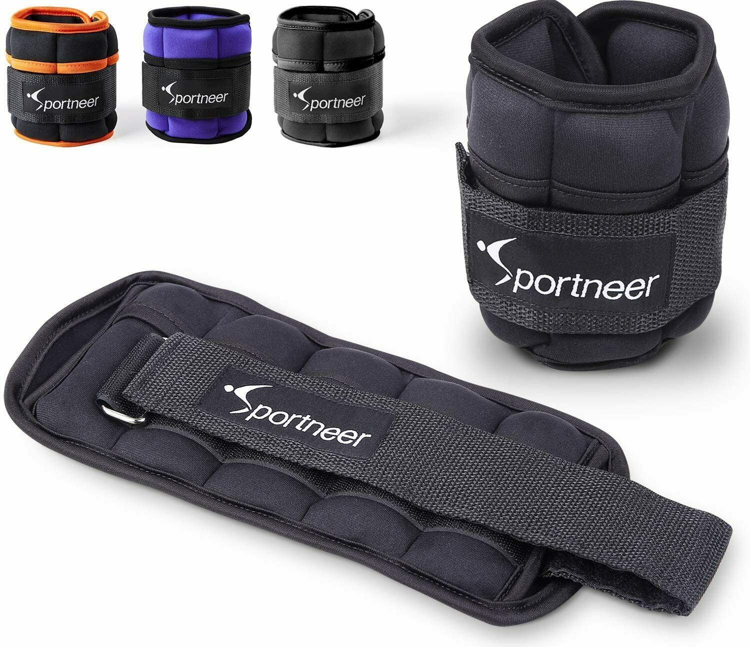 Sportneer Ankle & Wrist Weights Set 10lb Fully Adjustable Weights Ankle & Wrist
