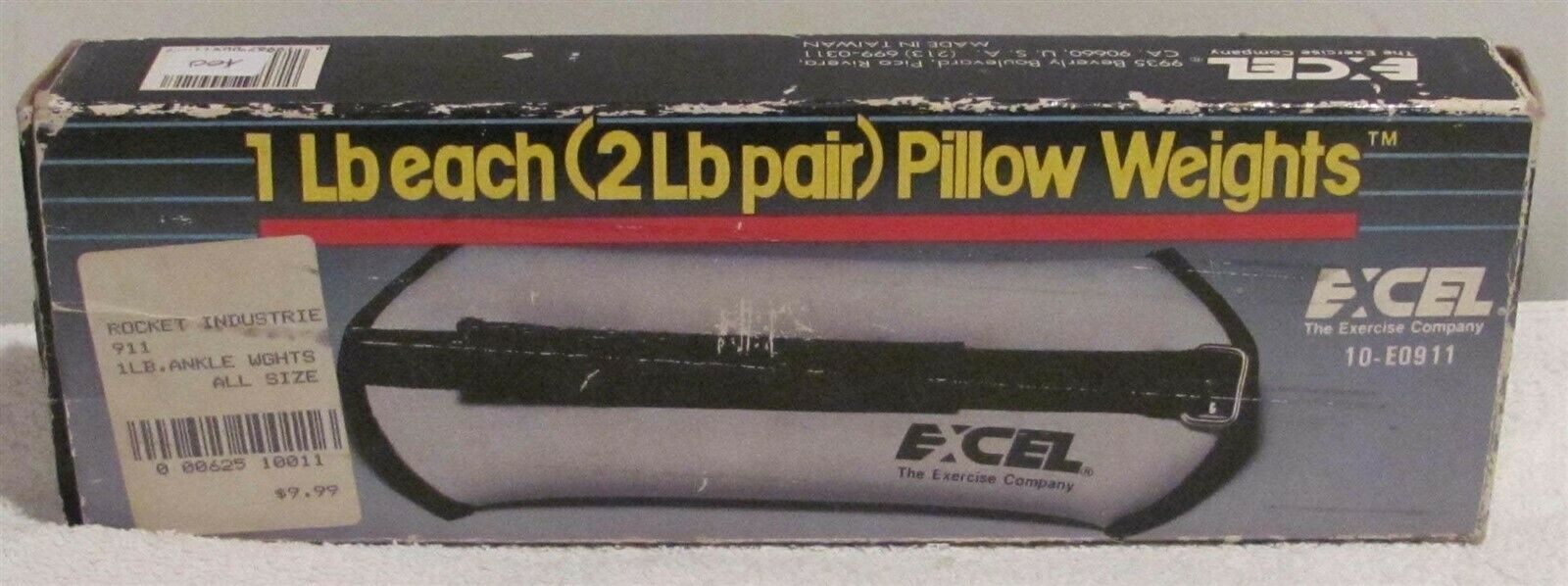 1-pair Excel 1 Lb. Nylon Wrist (or) Ankle "pillow" Weights (new From 1989!!)